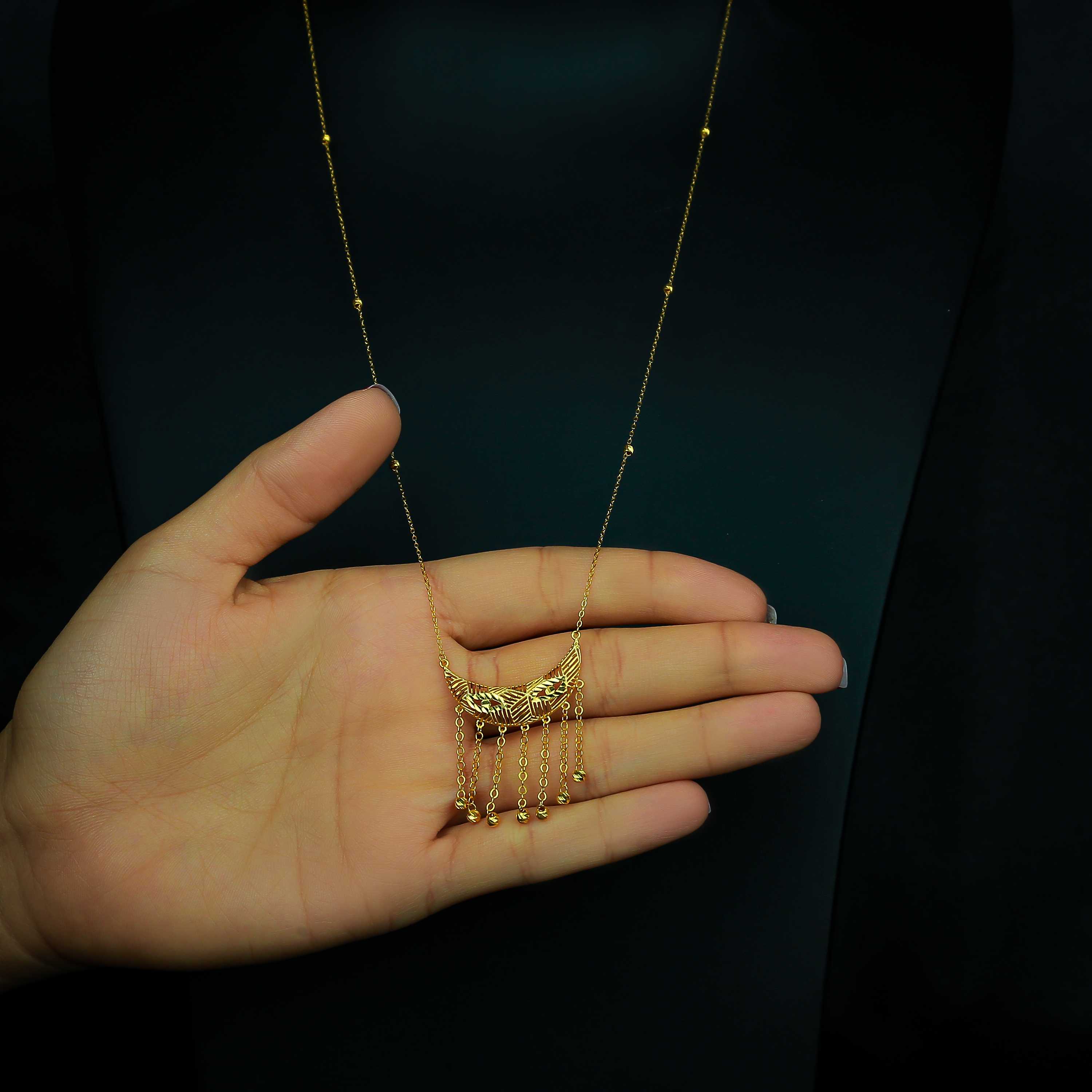 21 karat gold necklace, Turkish made - (H-0623)